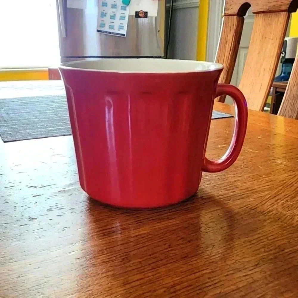 Oven Fresh Stoneware Soup Bowl 18 oz mug Red